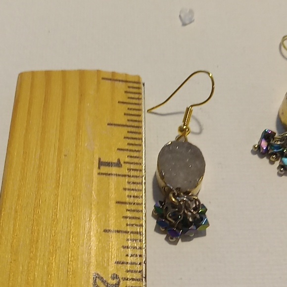 Crystal Druzy Stone Bead Earrings - Picture 8 of 8